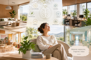 Espacios interiores de viviendas, oficinas y colegios con luz natural, vegetación y materiales cálidos, diseñados para favorecer el bienestar- proyectos arquitectura de interiores en Donostia-San Sebastián